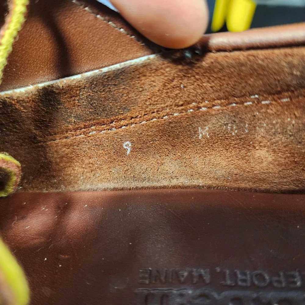 L.L.Bean Blucher Moc Shoes Mens 9 M Brown Leather Boat Casual Non Slip Comfort